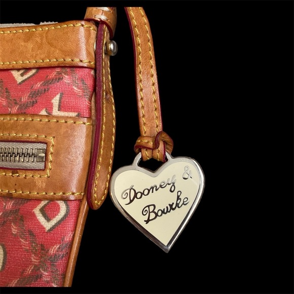 Dooney & Bourke Red and Tan Crossbody Bag - Picture 3 of 9